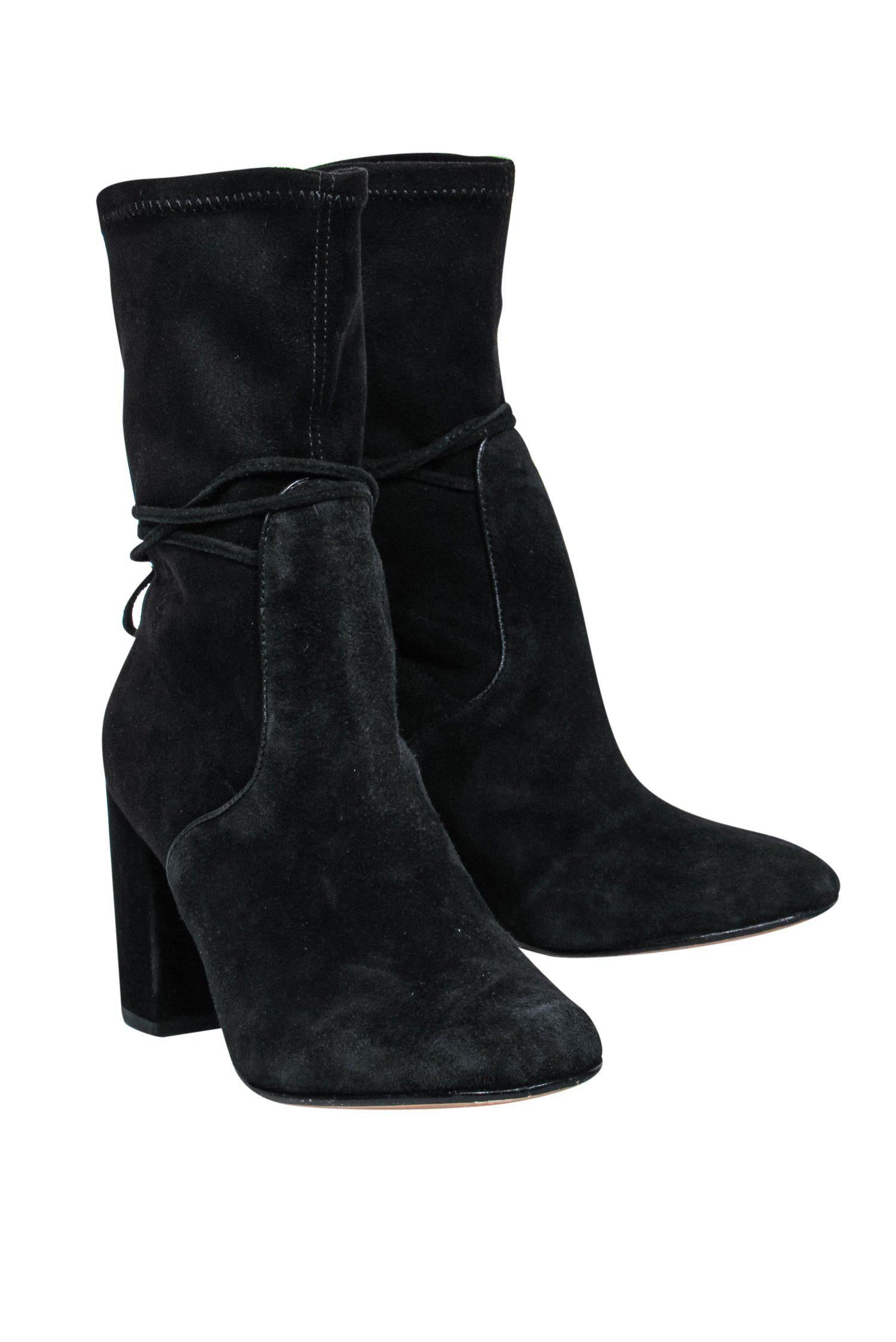 Rachel Zoe's Bohemian Black Suede Tassel Booties - Size 6