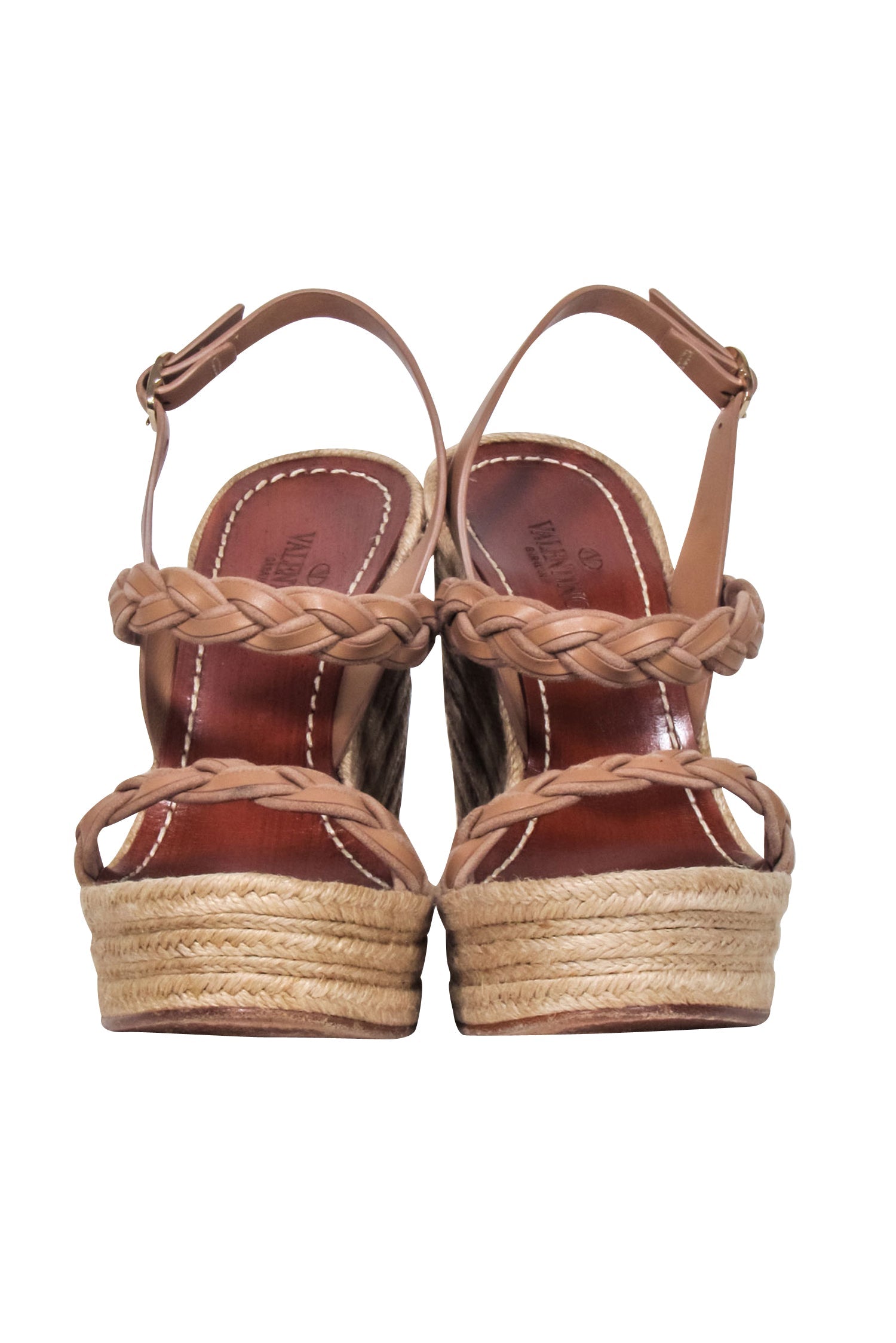 Valentino Tan Espadrille Wedges - Size 7.5: Summer Fashion Essential