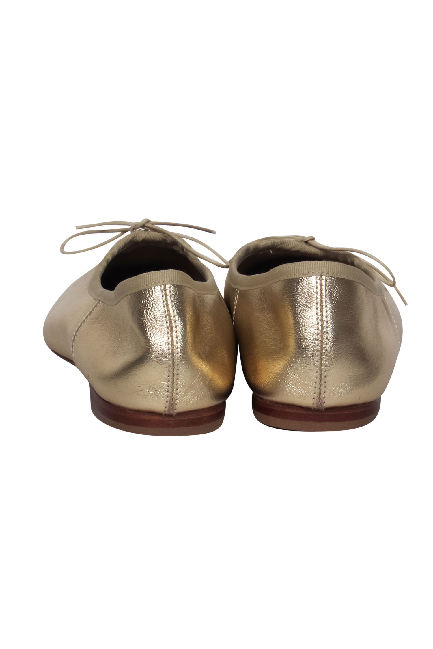 Mansur Gavriel Gold Leather Dream Ballet Flats - Size 9 for a Touch of Romance