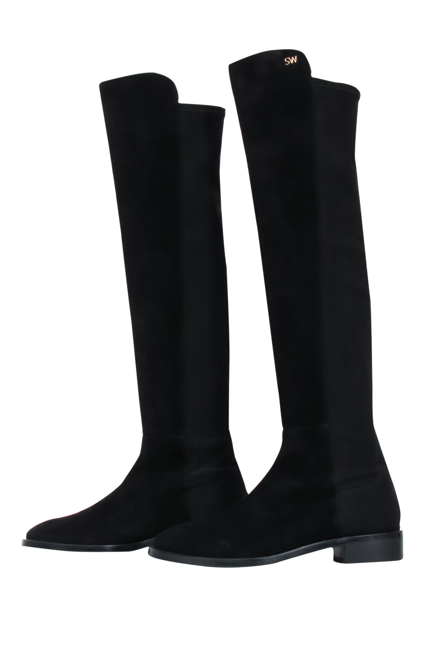 Stuart Weitzman's Gorgeous Black Suede 5050 Tall Boots - Size 10.5