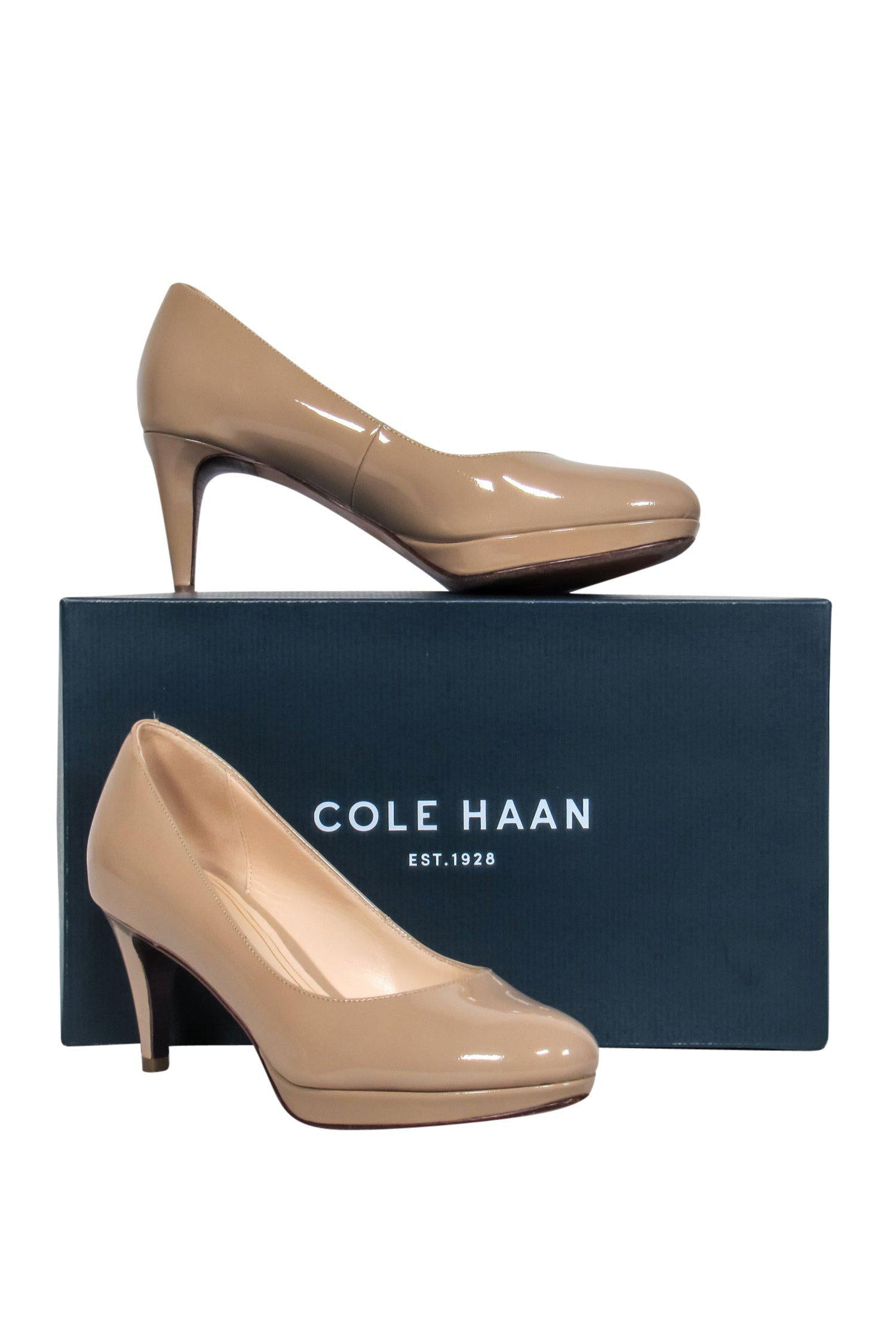 Cole Haan Beige Patent Leather Pumps - Size 6.5: Style Sensation!