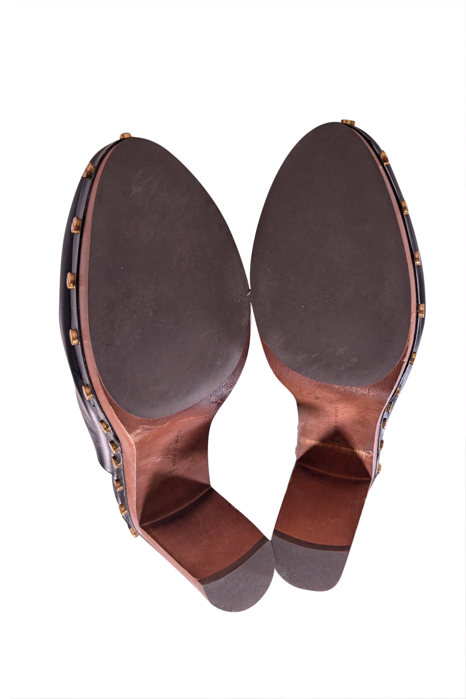 Veronica Beard's Stunning Black Leather Studded Clogs - Size 8.5