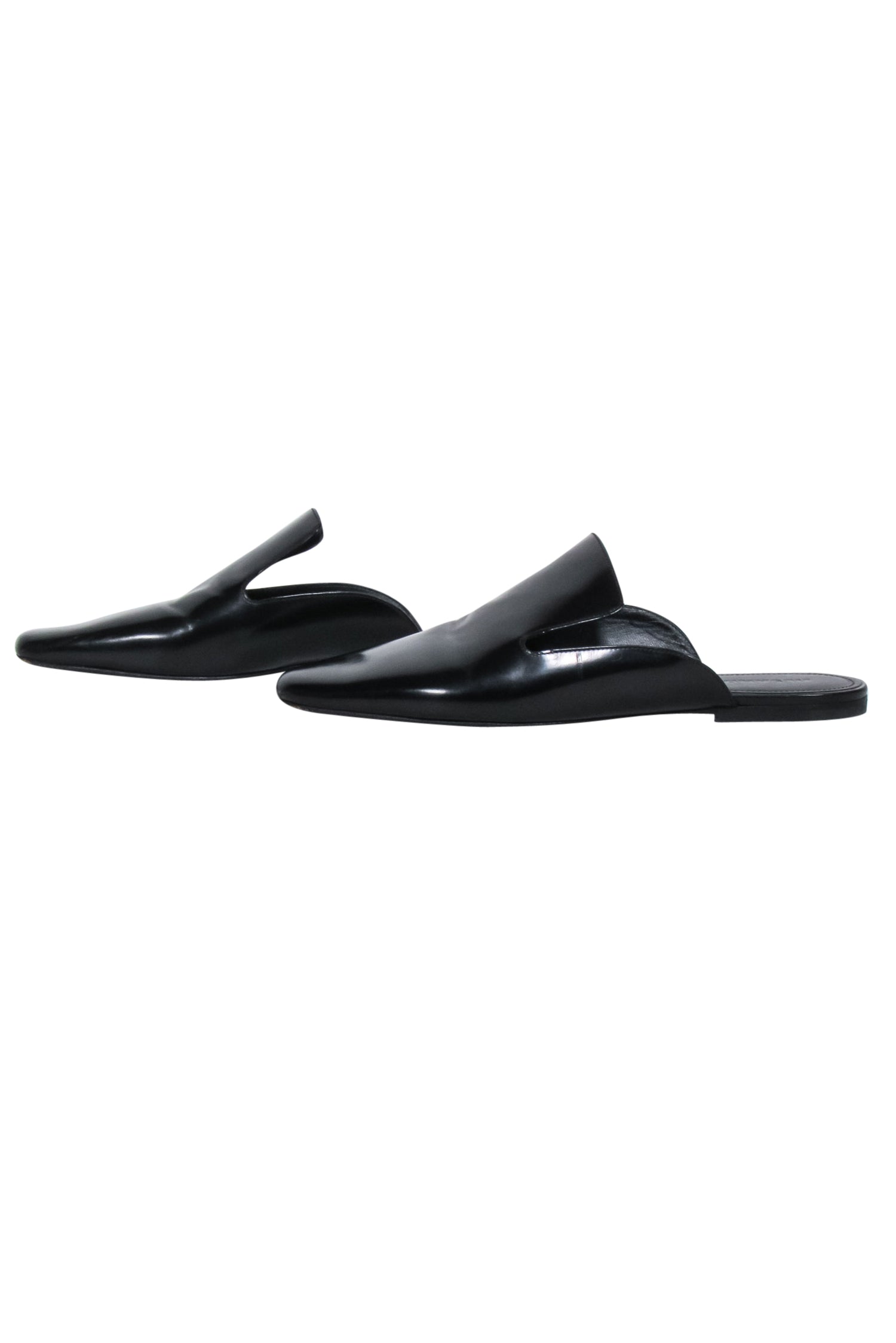 Jil Sander's Stunning Black Leather Mule Flats - Size 10.5